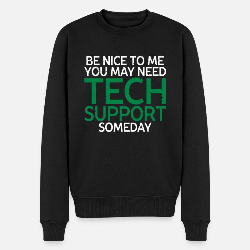 programmierer, evolution, computer, nerd - Männer Premium Bio Pullover - Schwarz