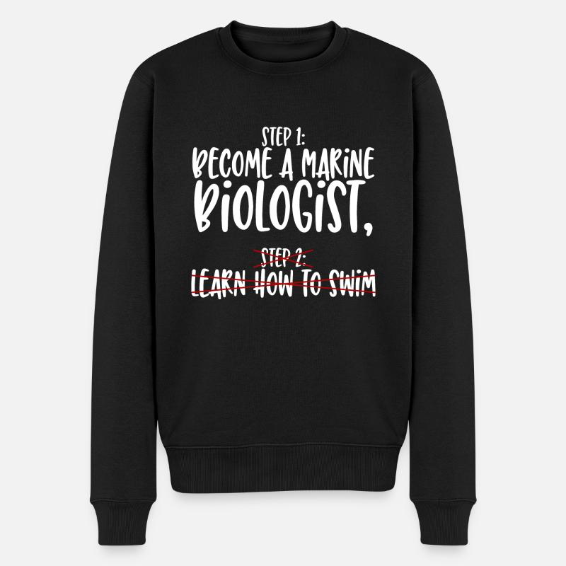 Biologiste marin Étape 1 - Pull Premium bio Homme - noir