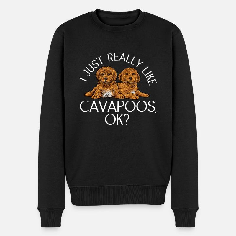 Cavapoo Cavoodle Capoodle Hund - Männer Premium Bio Pullover - Schwarz