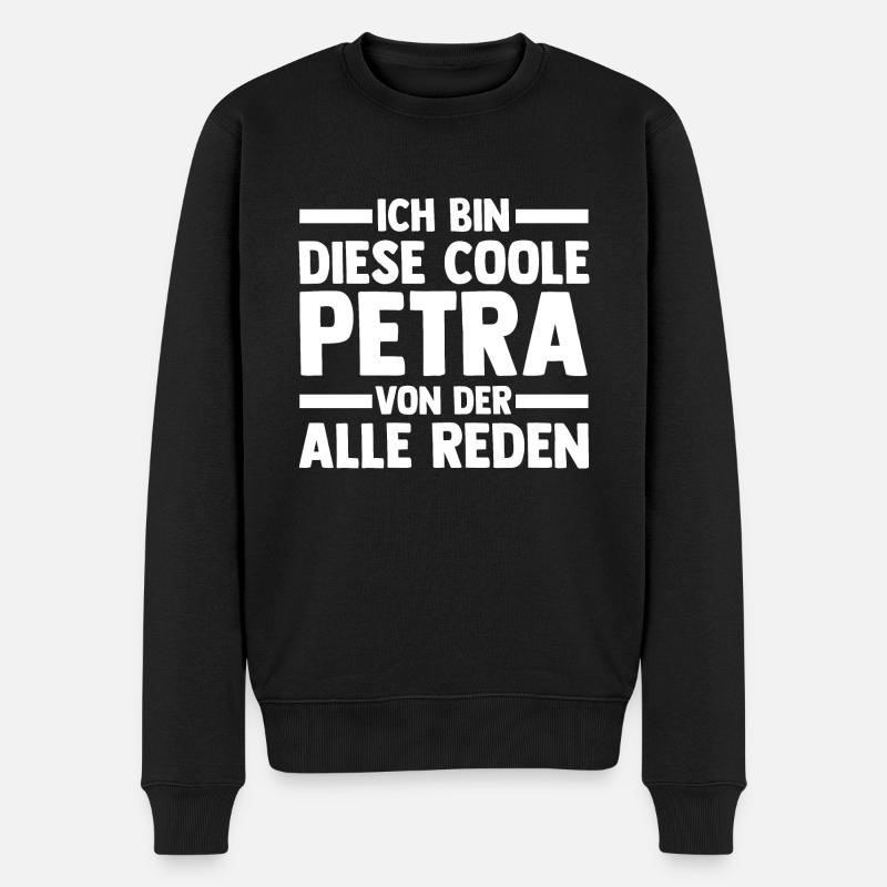 Name Petra - Männer Premium Bio Pullover - Schwarz