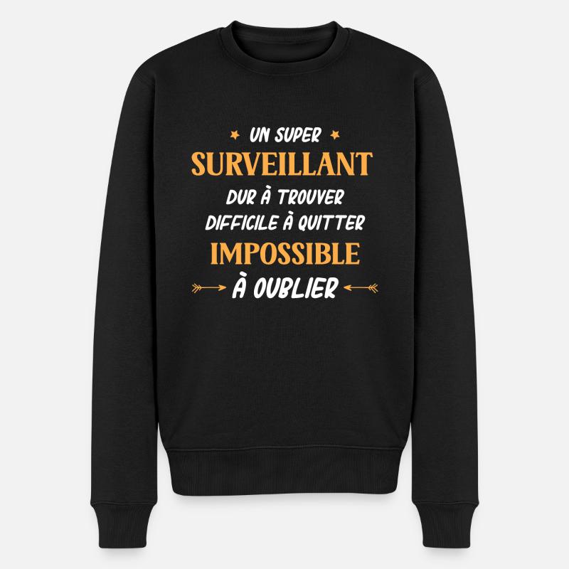Super surveillant - Pull Premium bio Homme - noir