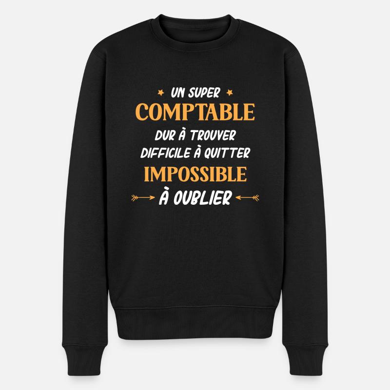 Super comptable - Pull Premium bio Homme - noir