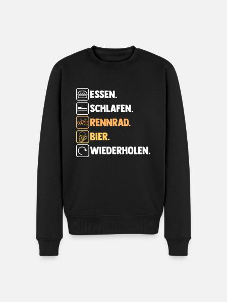 Fahrrad Rennradfahrer Rennrad - Männer Premium Bio Pullover - Schwarz