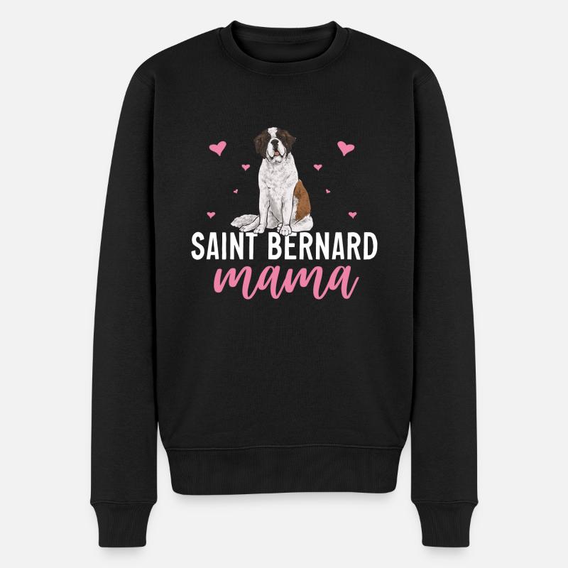 Bernhardiner St. Bernhardshund Hund - Männer Premium Bio Pullover - Schwarz