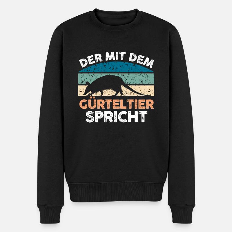 Gürteltier - Männer Premium Bio Pullover - Schwarz