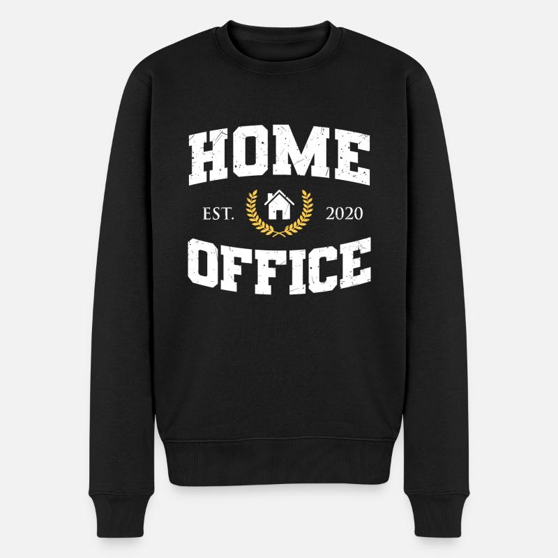 Home Office since 2020 - Männer Premium Bio Pullover - Schwarz