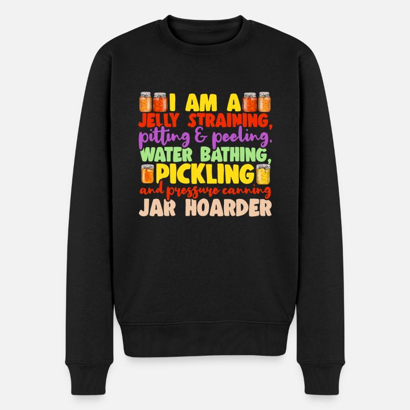 Einmachen Einkochen Lebensmitteln Konservieren - Männer Premium Bio Pullover - Schwarz