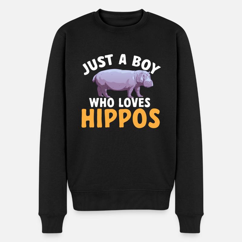 Hippopotame Hippopotame - Pull Premium bio Homme - noir