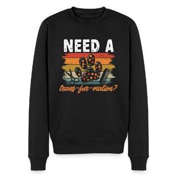 Dog Salon Dogs Hairdresser - Men's Premium Organic Jumper - black - Front - Nico (187cm)