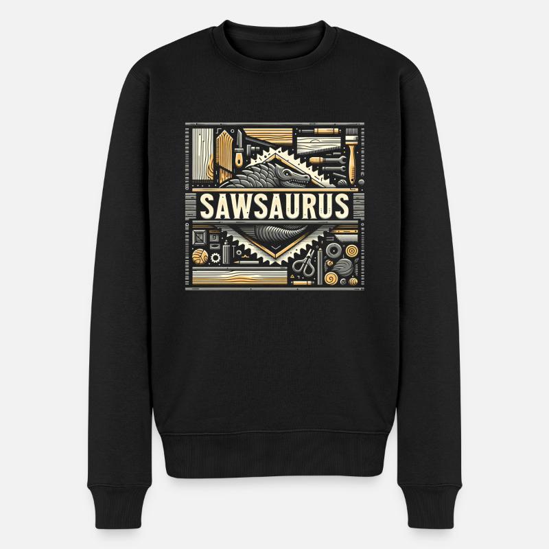 Sawsaurus 6 - Männer Premium Bio Pullover - Schwarz