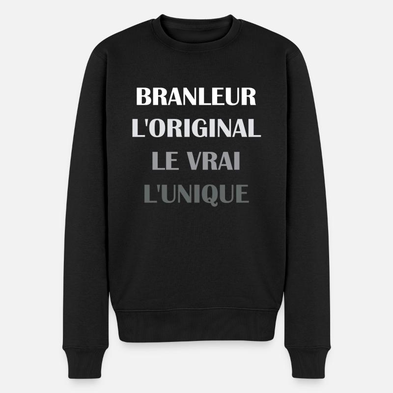 branleur - Pull Premium bio Homme - noir