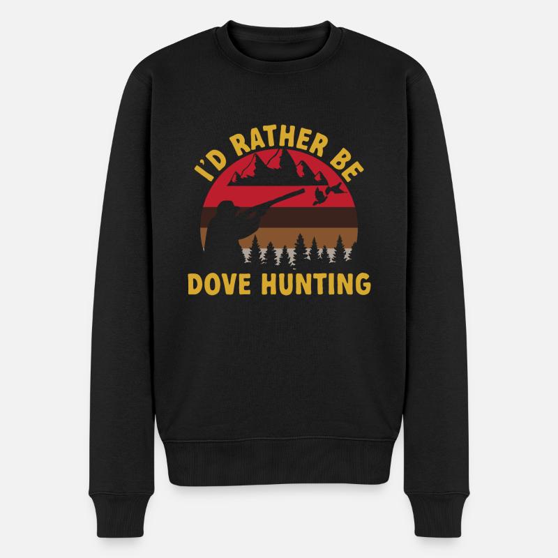 Taubenjäger Taubenjagd Tauben - Männer Premium Bio Pullover - Schwarz