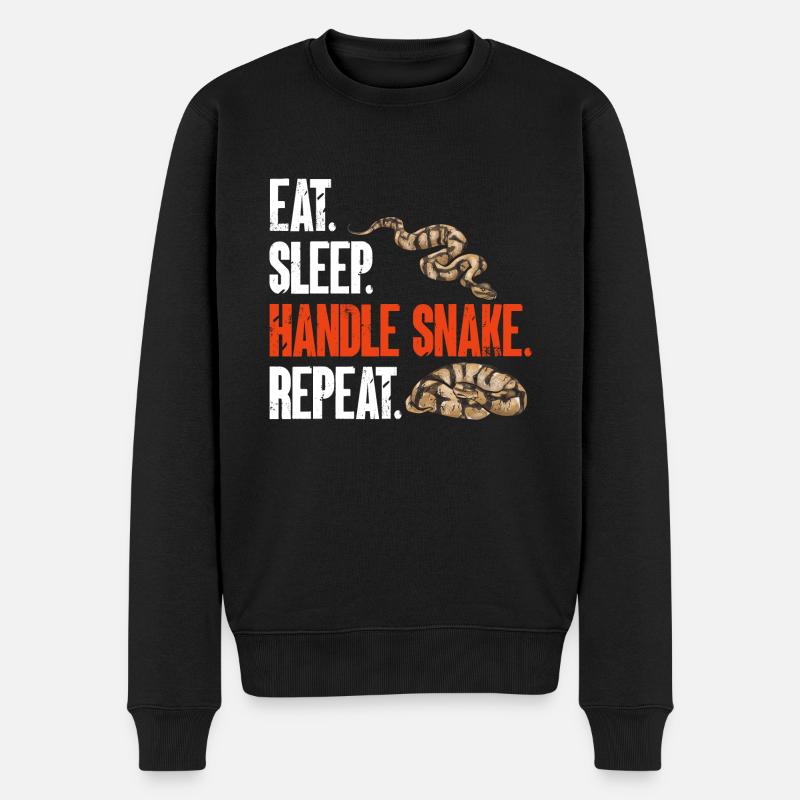 Ball Python Schlange Königspython - Männer Premium Bio Pullover - Schwarz