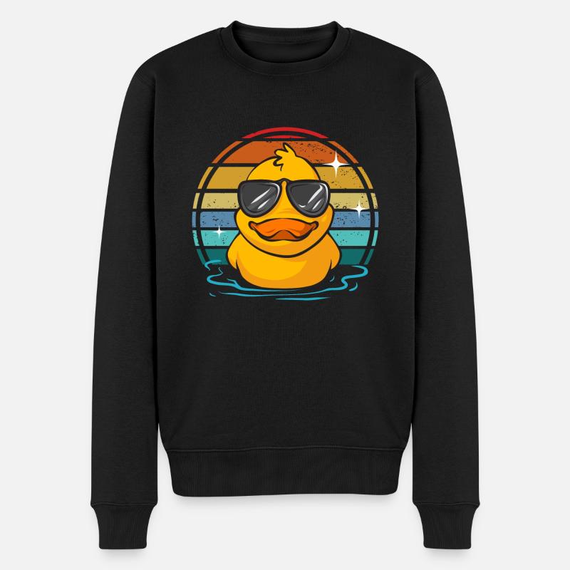 Quietscheentchen Quietscheente Gummiente - Männer Premium Bio Pullover - Schwarz