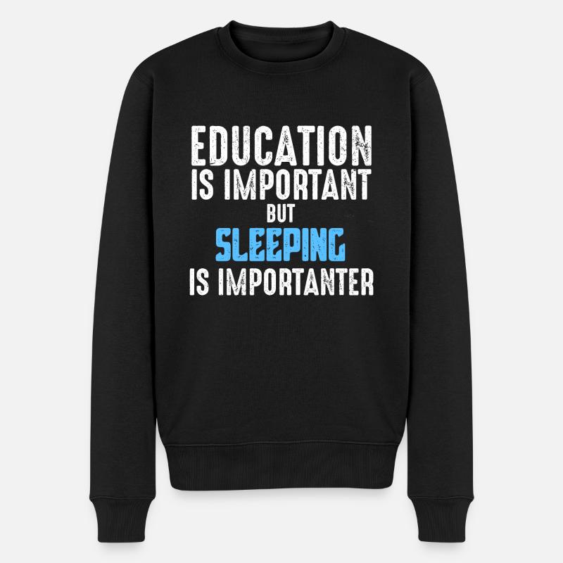 Schlafen - Männer Premium Bio Pullover - Schwarz