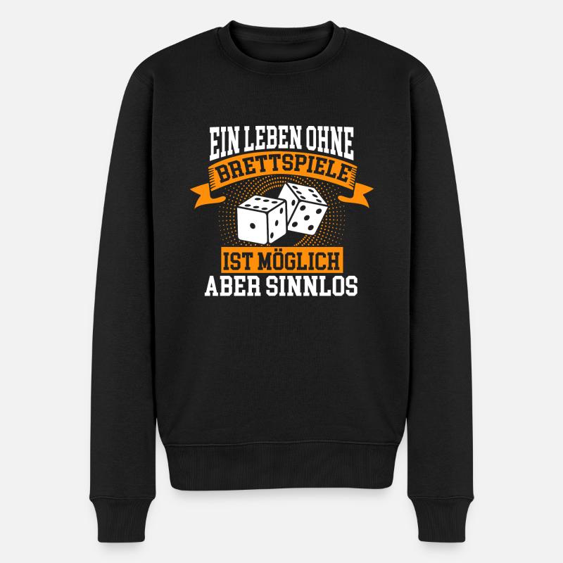 Brettspiel Liebhaber - Männer Premium Bio Pullover - Schwarz