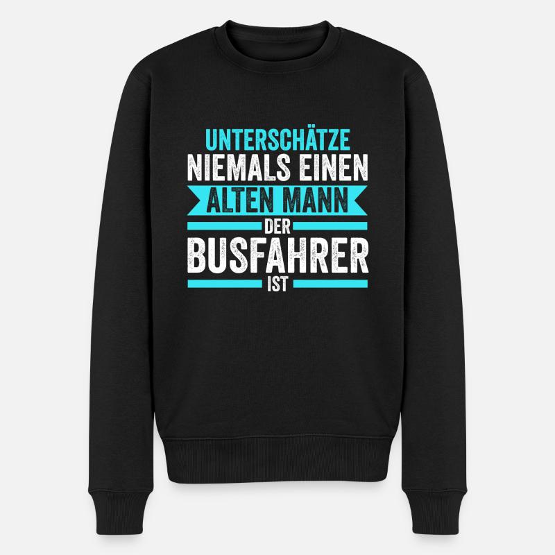 Busfahrer Job Reisebus Geschenk - Männer Premium Bio Pullover - Schwarz