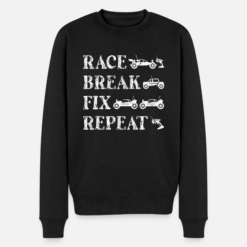 RC Auto Rennen - Männer Premium Bio Pullover - Schwarz