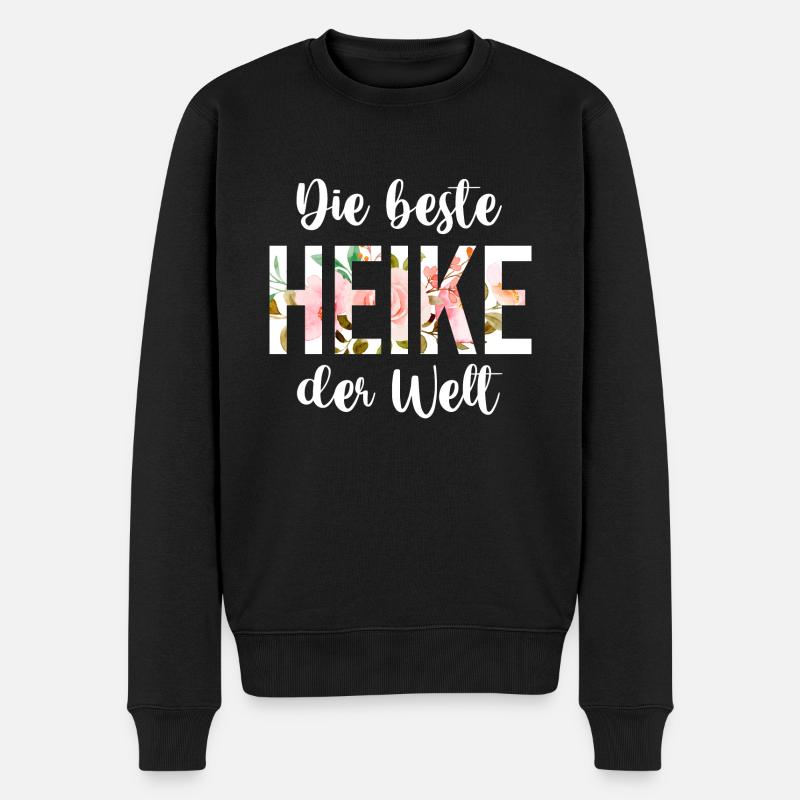Heike - Männer Premium Bio Pullover - Schwarz