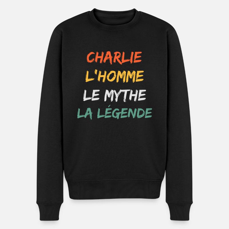 Charlie - Pull Premium bio Homme - noir