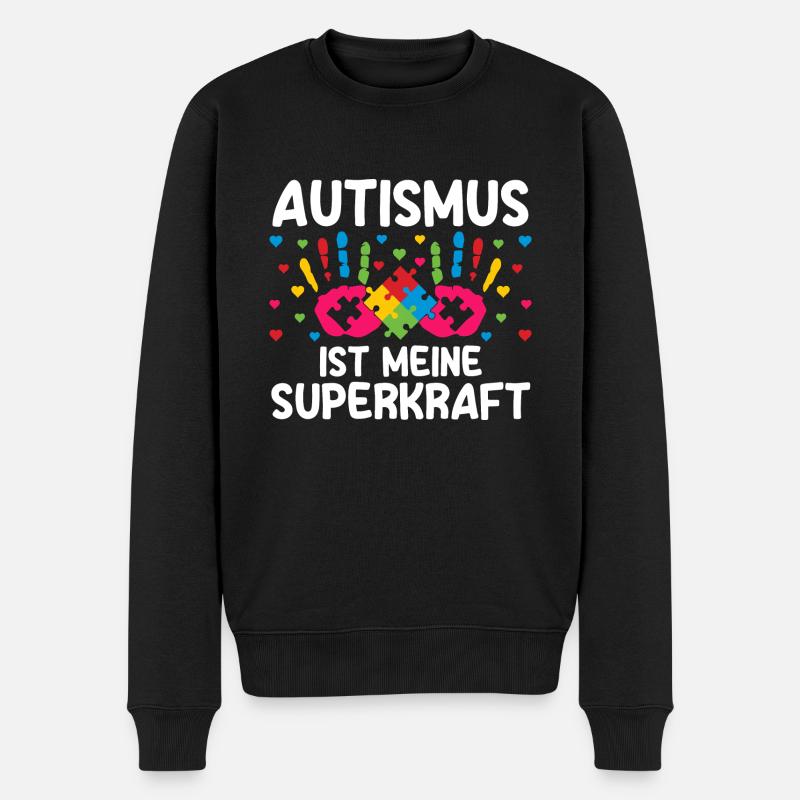 Autismus Autist Autisten - Männer Premium Bio Pullover - Schwarz