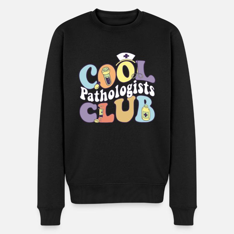 Cool Pathologists Club Pathology Practitioner - Männer Premium Bio Pullover - Schwarz