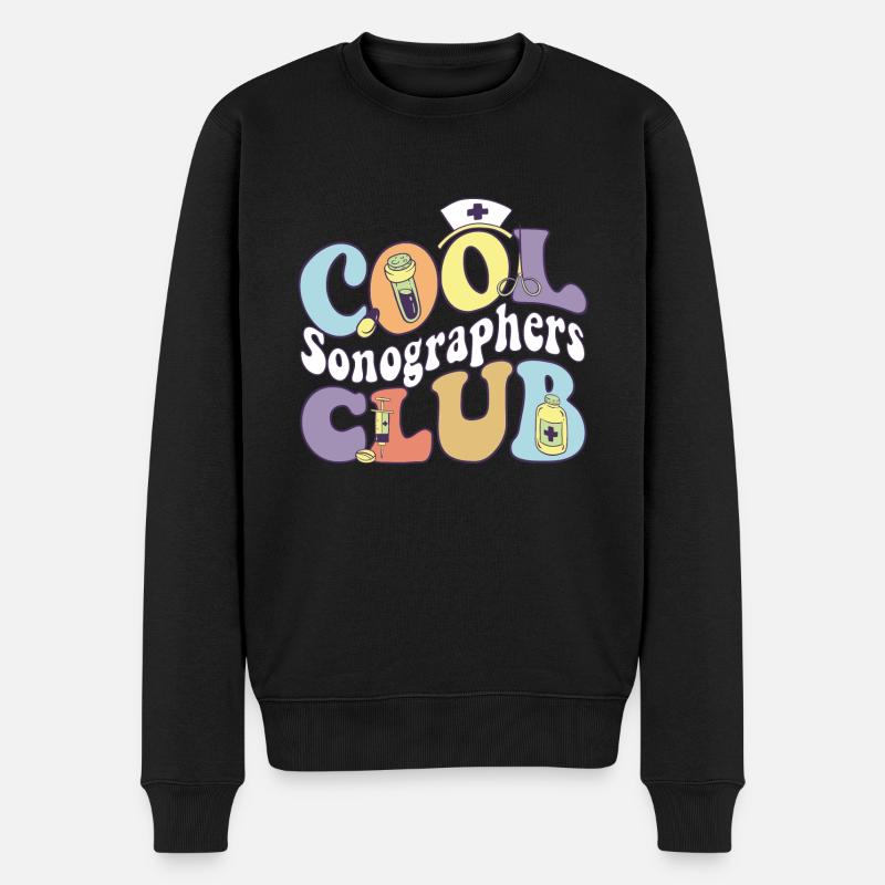 Cool Sonographers Club Rad Tech Squad Radiologist - Männer Premium Bio Pullover - Schwarz