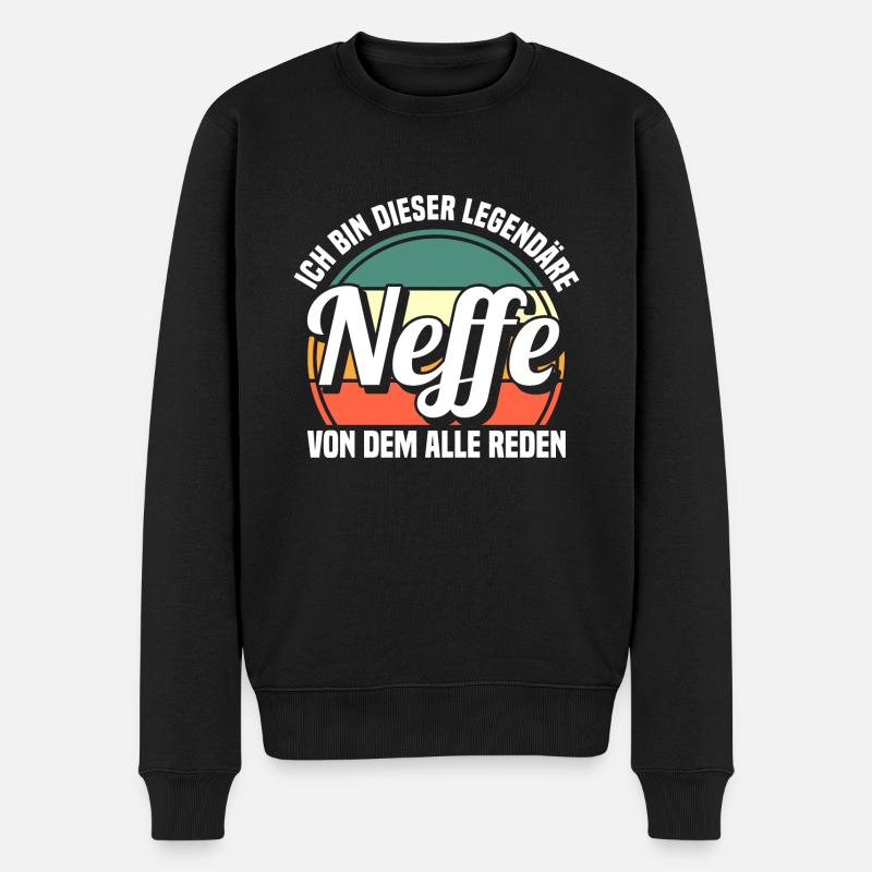 Neffe - Männer Premium Bio Pullover - Schwarz