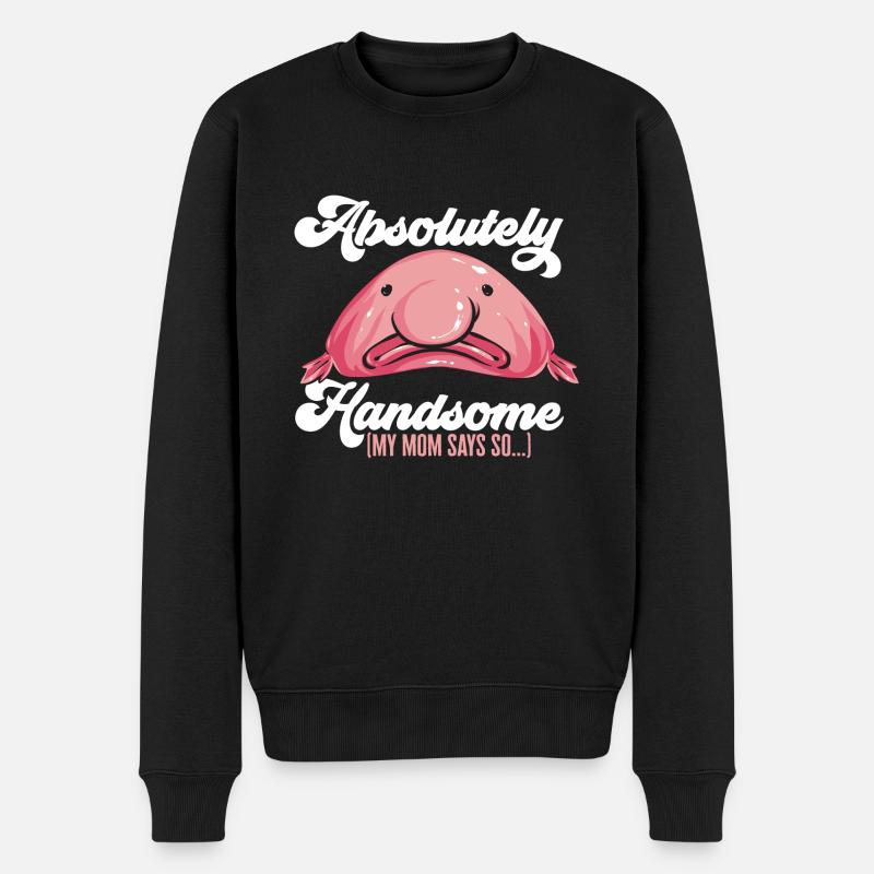 Blobfisch - Männer Premium Bio Pullover - Schwarz