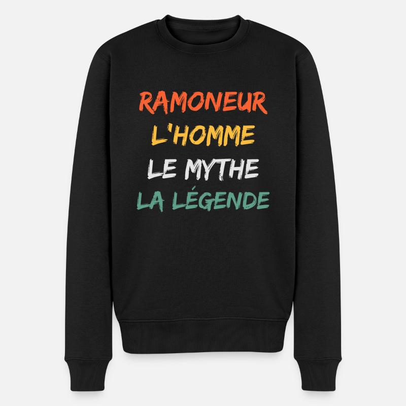 ramoneur - Pull Premium bio Homme - noir