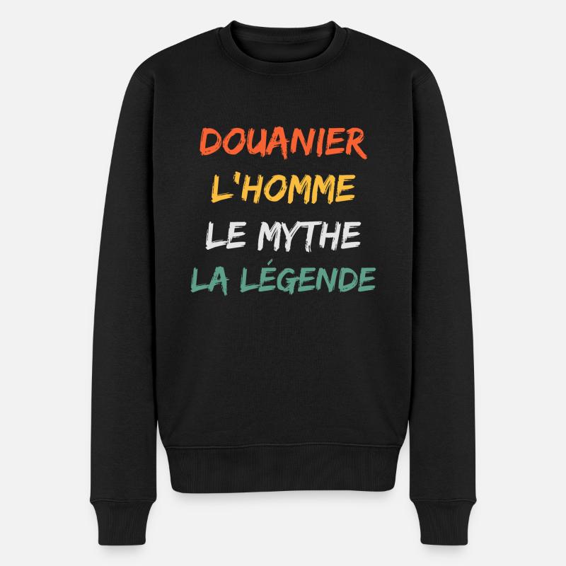 douanier - Pull Premium bio Homme - noir