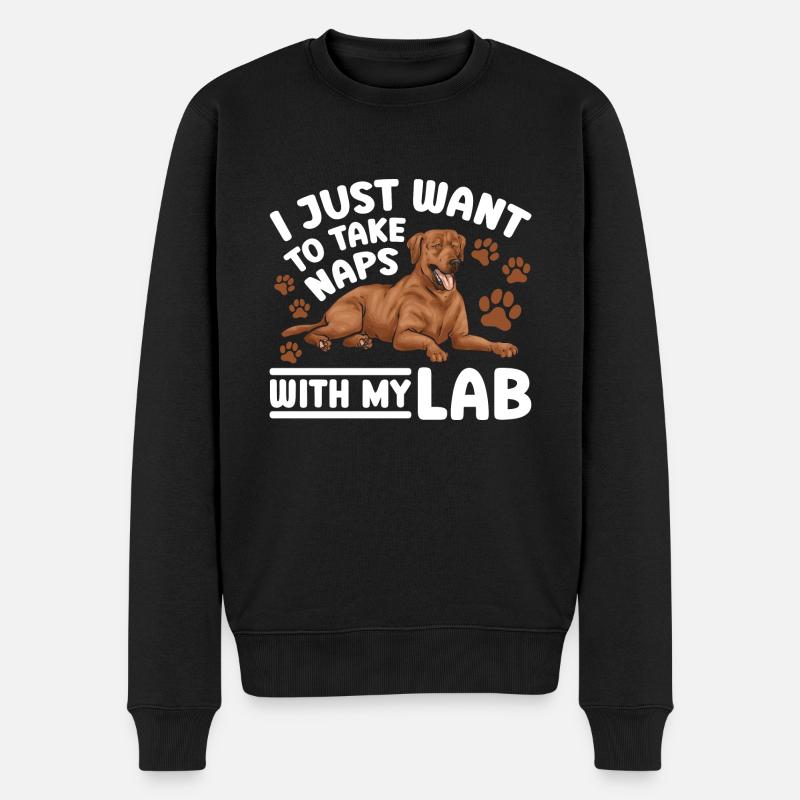 Fuchsroter Labrador Retriever Fox Red Labrador - Männer Premium Bio Pullover - Schwarz