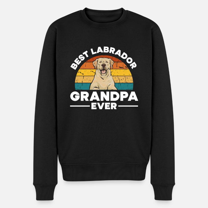 Gelber Labrador Retriever - Männer Premium Bio Pullover - Schwarz
