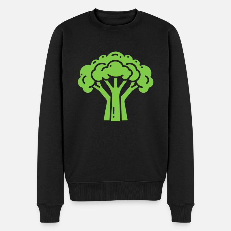 Brokkoli - Männer Premium Bio Pullover - Schwarz