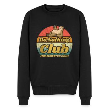 Do nothing club we stay at home - Men's Premium Organic Jumper - black - Front - Nico (187cm)