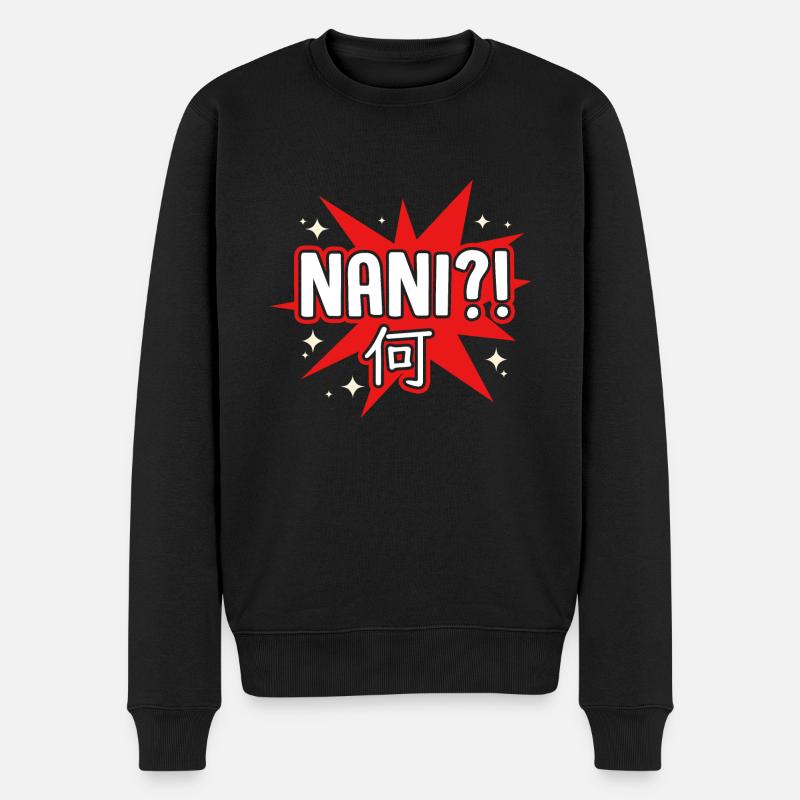 Nani Anime - Pull Premium bio Homme - noir
