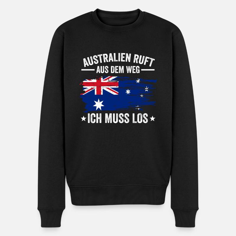 Australien Reise Australier Australierin - Männer Premium Bio Pullover - Schwarz