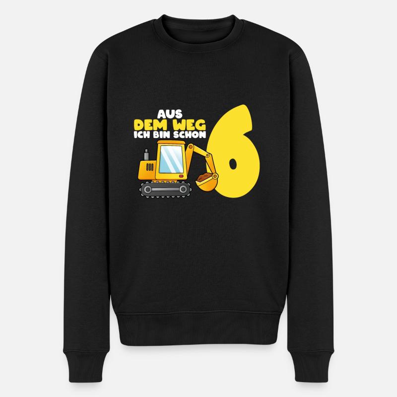 Aus dem Weg ich bin schon 6, Geschenkidee - Männer Premium Bio Pullover - Schwarz