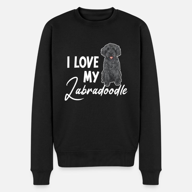 Labradoodle Hund - Männer Premium Bio Pullover - Schwarz