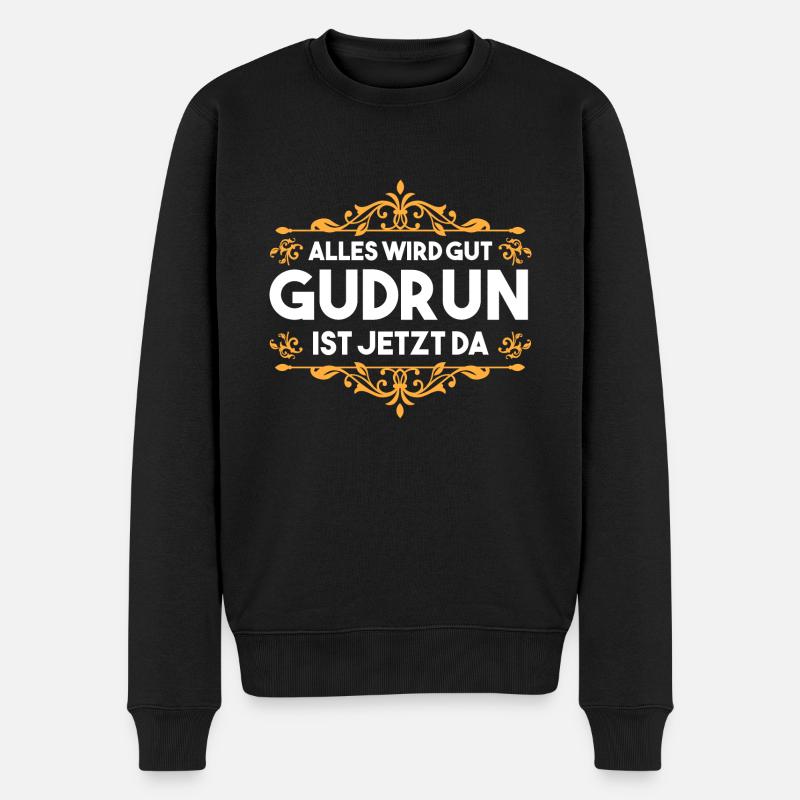 Gudrun - Männer Premium Bio Pullover - Schwarz