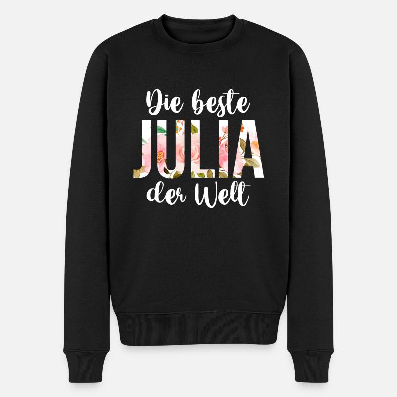 Vorname Julia - Männer Premium Bio Pullover - Schwarz