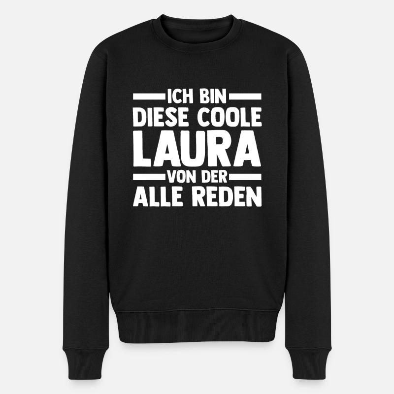 Laura - Männer Premium Bio Pullover - Schwarz