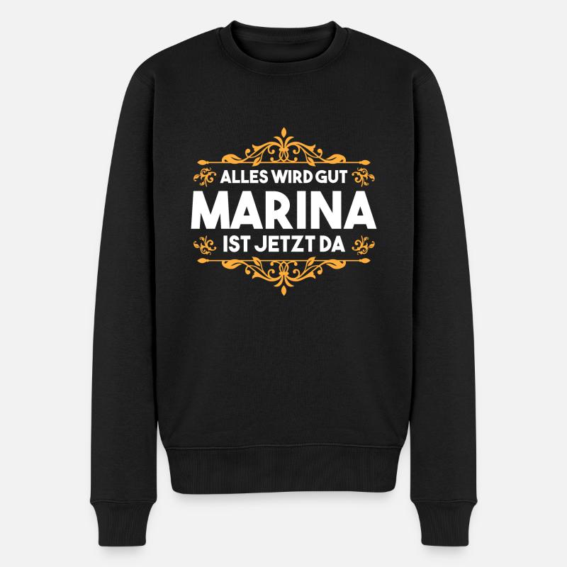 Marina - Männer Premium Bio Pullover - Schwarz