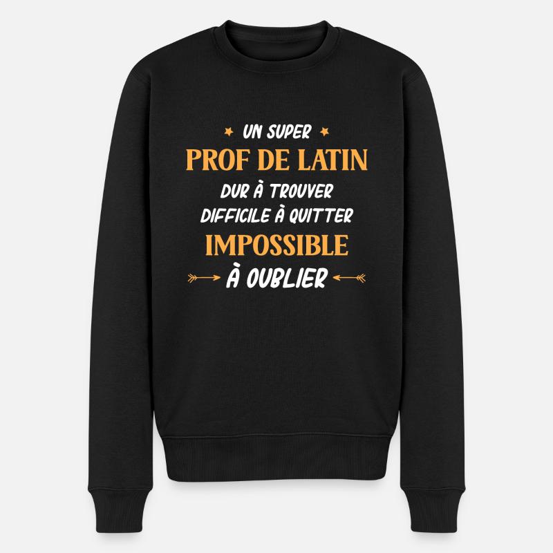 Super prof de latin - Pull Premium bio Homme - noir