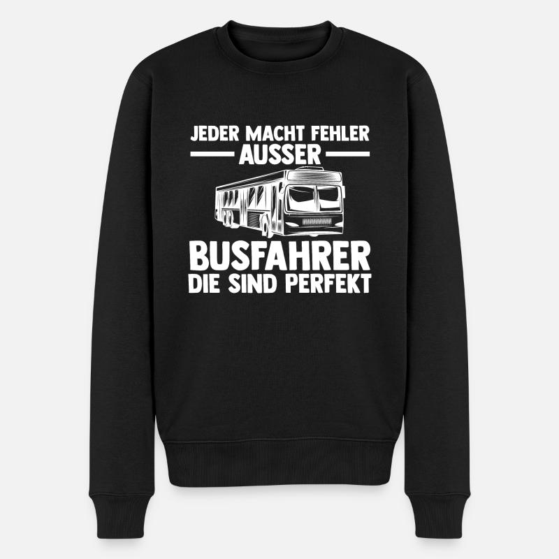 Bus Busfahrer - Männer Premium Bio Pullover - Schwarz