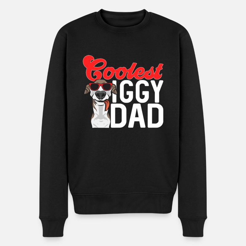 Lévrier italien Greyhound Chiens - Pull Premium bio Homme - noir