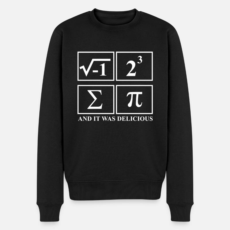 I Ate Some Pie and It Was Delicious Math Pun Pi - Männer Premium Bio Pullover - Schwarz