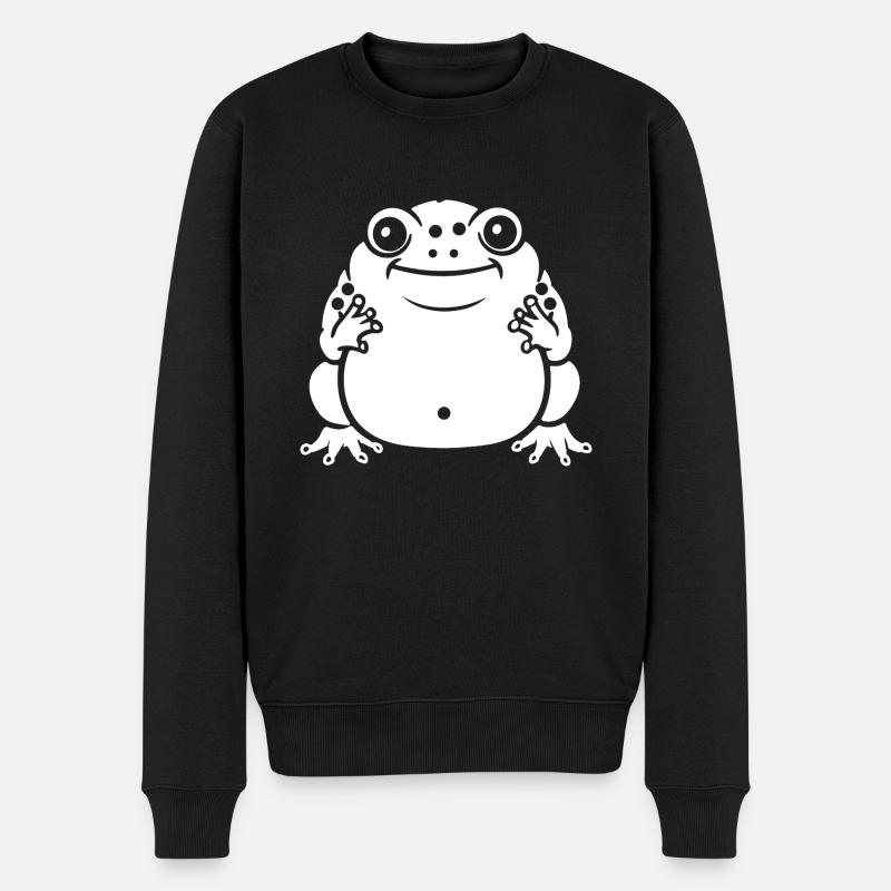 Kröte - Männer Premium Bio Pullover - Schwarz