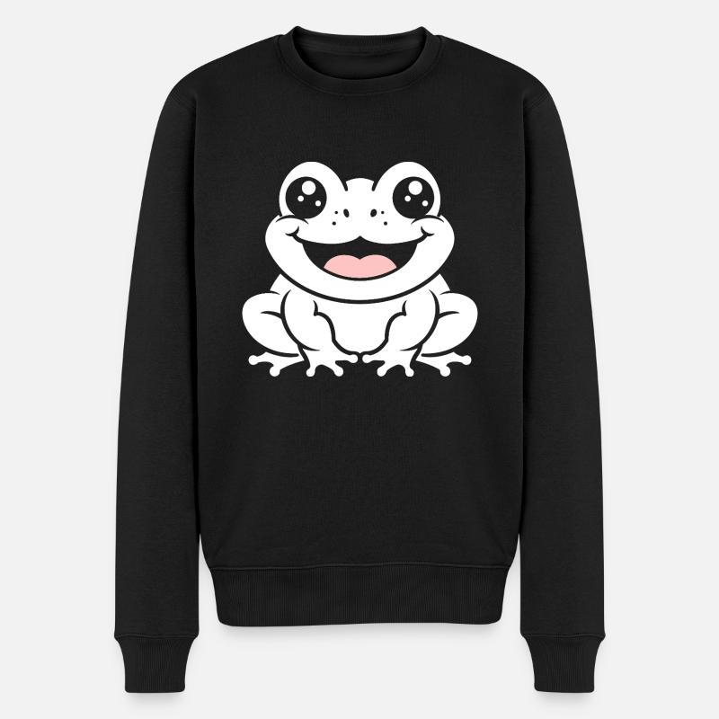 Kröte - Männer Premium Bio Pullover - Schwarz