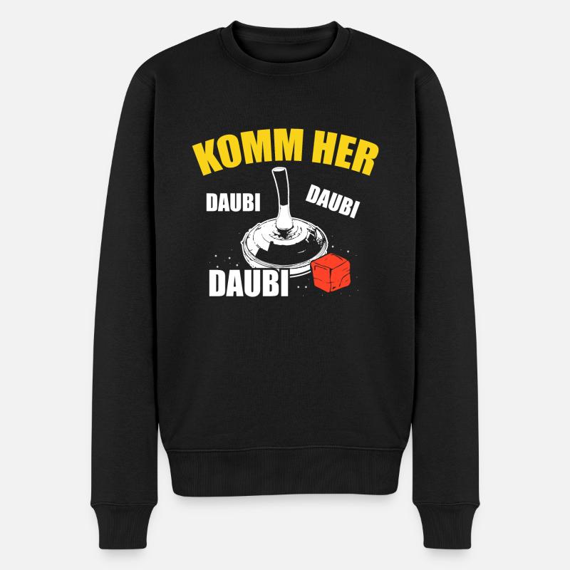 Komm Her Daubi Daubi Stockschütze Eisstock Daube - Männer Premium Bio Pullover - Schwarz